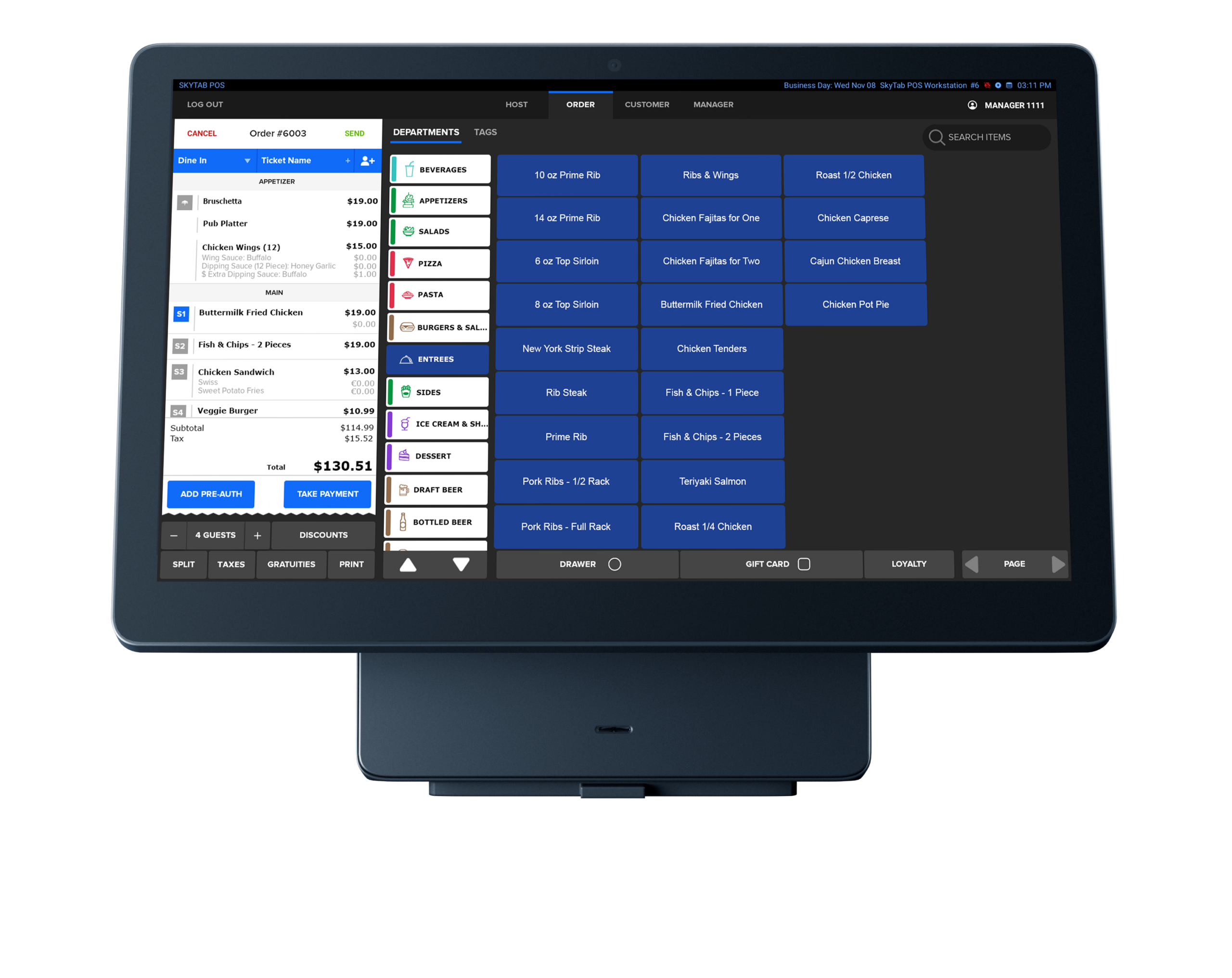 Shift4 Dine POS Terminal